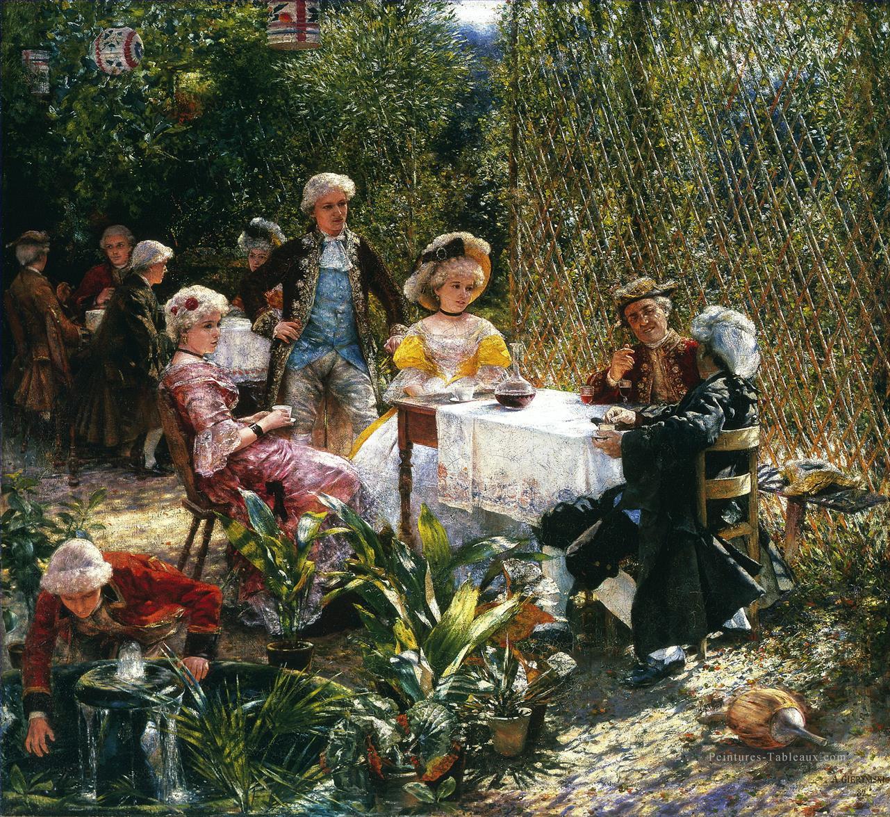 Dans l’Arbour Aleksander Gierymski réalisme impressionnisme Peintures à l'huile